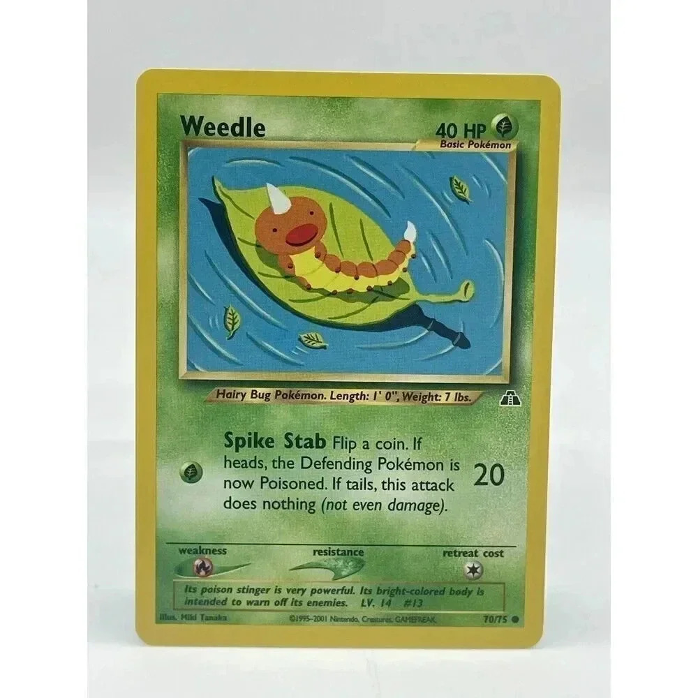 Weedle 70/75 Neo Discovery Common Pokemon TCG WOTC Non Holo Vintage 2001 LP